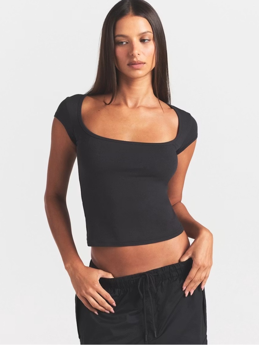 Skims cotton jersey scoopneck t-shirt
